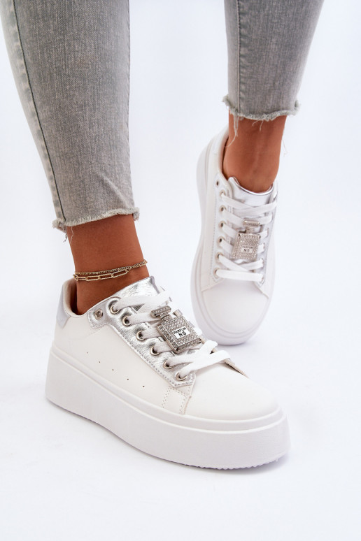 Women's Sneakers with Decoration White Celedria