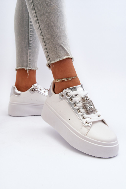 Women's Sneakers with Decoration White Celedria