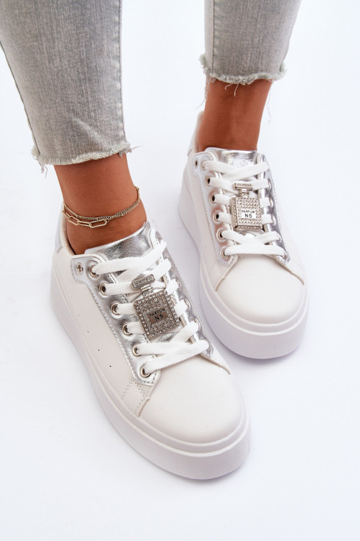 Women's Sneakers with Decoration White Celedria