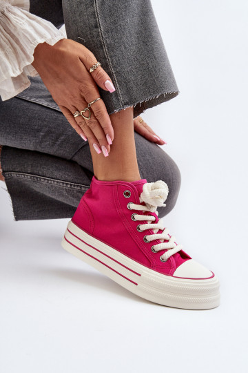 Women's Platform Sneakers Fuchsia Aineri 2