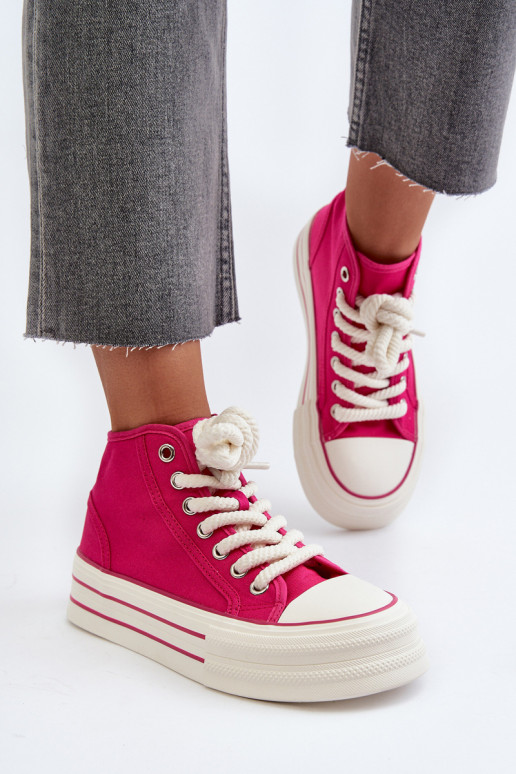Women's Platform Sneakers Fuchsia Aineri