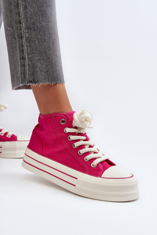 Women's Platform Sneakers Fuchsia Aineri