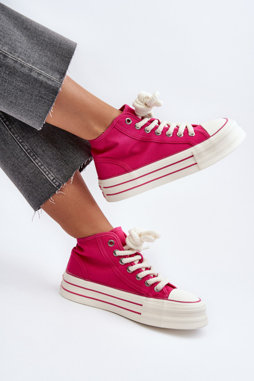 Women's Platform Sneakers Fuchsia Aineri