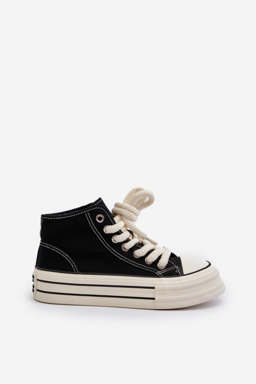 Women's Platform Sneakers Black Aineri