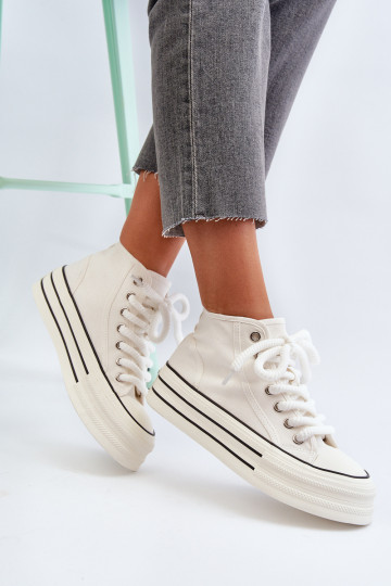 Women's platform sneakers white Aineri 2