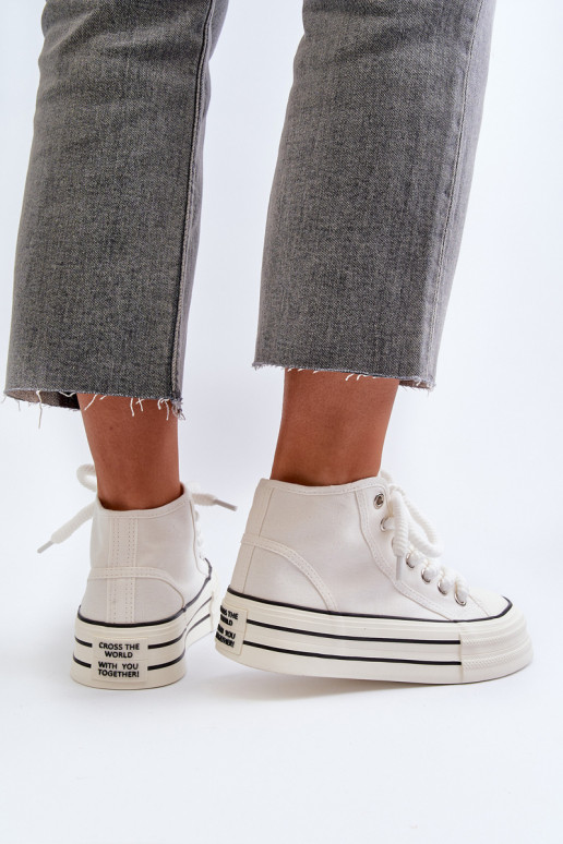 Women's platform sneakers white Aineri Women's platform sneakers white Aineri