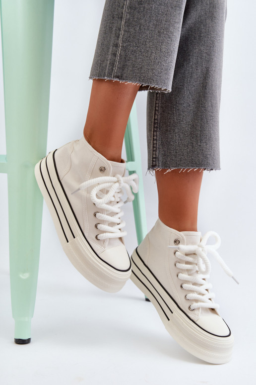 Women's platform sneakers white Aineri Women's platform sneakers white Aineri