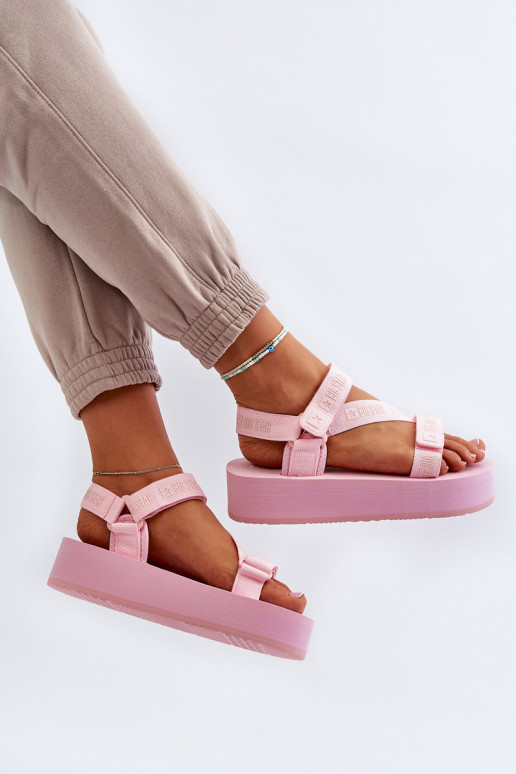 Women's Platform Sandals Big Star NN274A529 Pink Women's Platform Sandals Big Star NN274A529 Pink