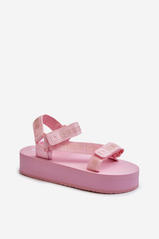 Women's Platform Sandals Big Star NN274A529 Pink Women's Platform Sandals Big Star NN274A529 Pink