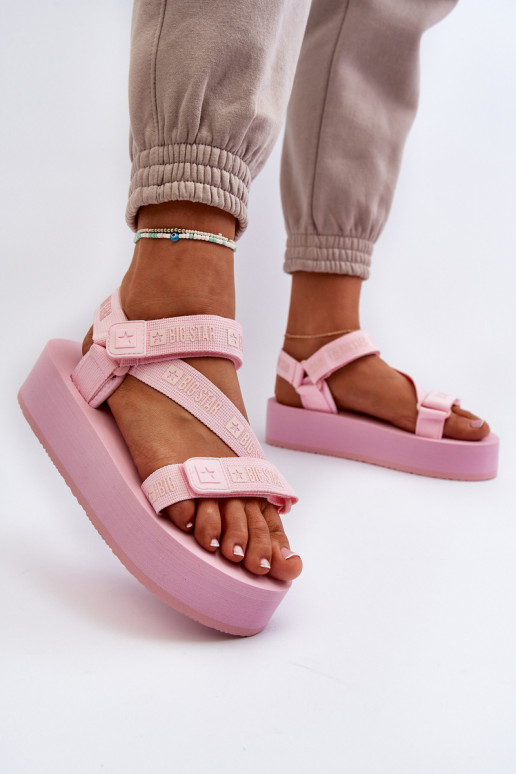 Women's Platform Sandals Big Star NN274A529 Pink Women's Platform Sandals Big Star NN274A529 Pink