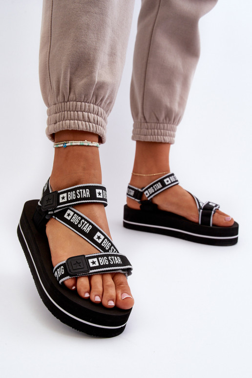 Women's Platform Sandals Big Star NN274A525 Black Women's Platform Sandals Big Star NN274A525 Black
