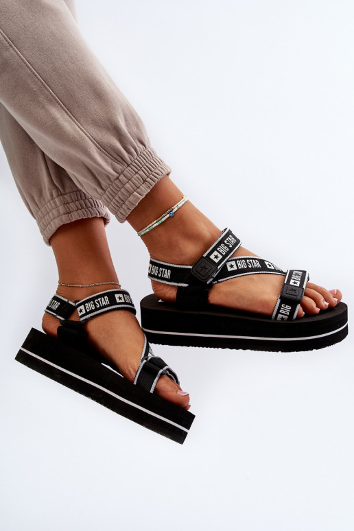 Women's Platform Sandals Big Star NN274A525 Black Women's Platform Sandals Big Star NN274A525 Black