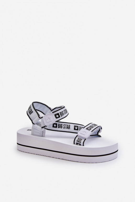 Women's Platform Sandals Big Star NN274A526 White Women's Platform Sandals Big Star NN274A526 White