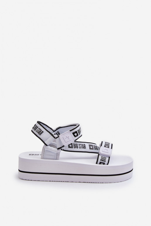 Women's Platform Sandals Big Star NN274A526 White Women's Platform Sandals Big Star NN274A526 White