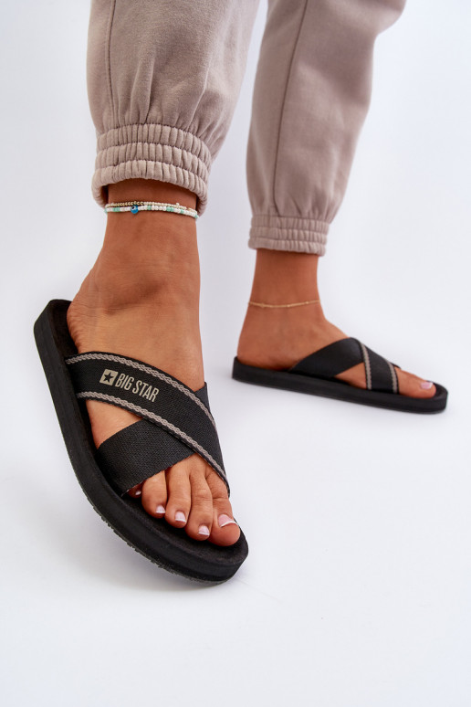 Women's Flip Flops Big Star NN274A059 Black Women's Flip Flops Big Star NN274A059 Black