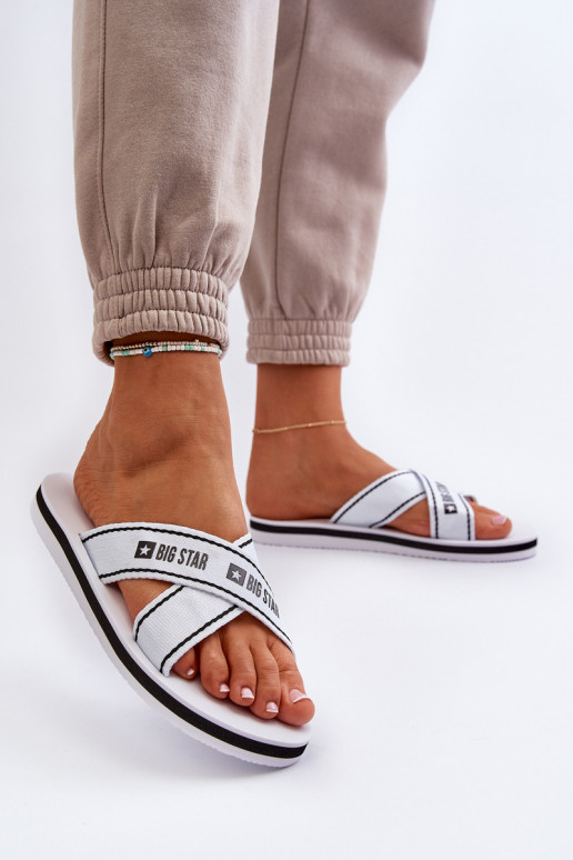 Women's Flip Flops with Foam Sole Big Star NN274A509 White Women's Flip Flops with Foam Sole Big Star NN274A509 White