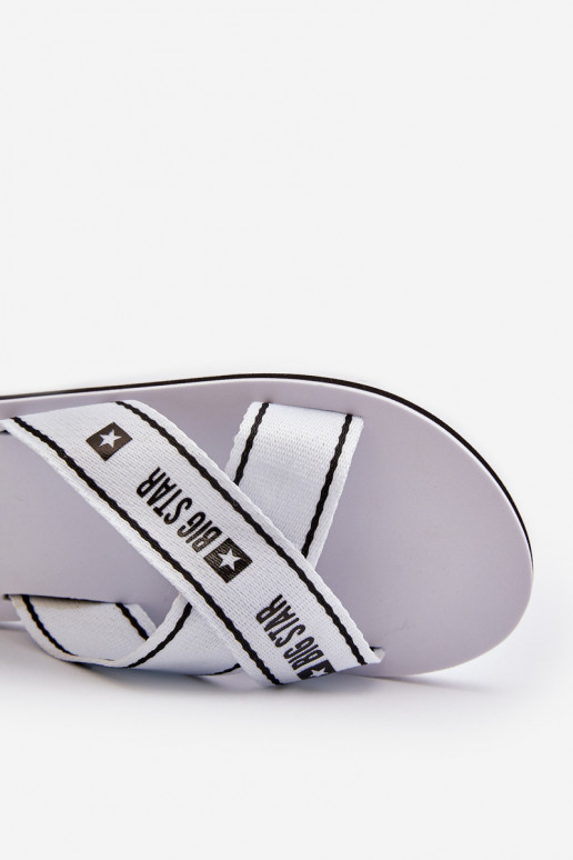 Women's Flip Flops with Foam Sole Big Star NN274A509 White Women's Flip Flops with Foam Sole Big Star NN274A509 White