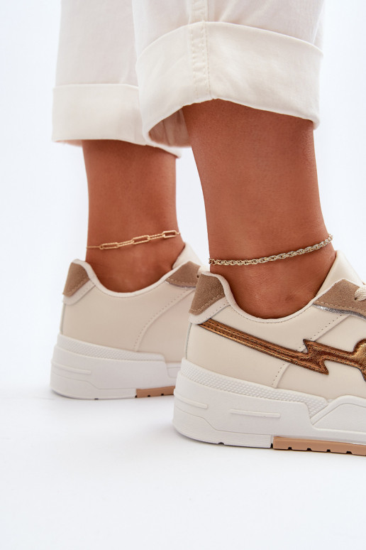 Women's platform sneakers in beige Zeparine Women's platform sneakers in beige Zeparine