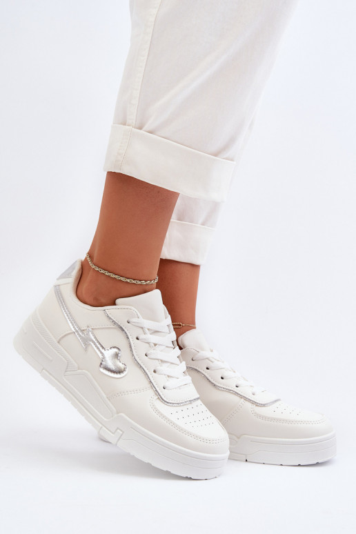 Women's Platform Sneakers White Zeparine Women's Platform Sneakers White Zeparine
