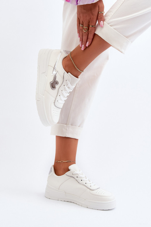 Women's Platform Sneakers White Zeparine Women's Platform Sneakers White Zeparine