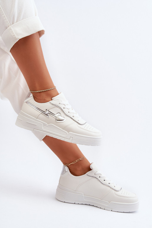 Women's Platform Sneakers White Zeparine Women's Platform Sneakers White Zeparine