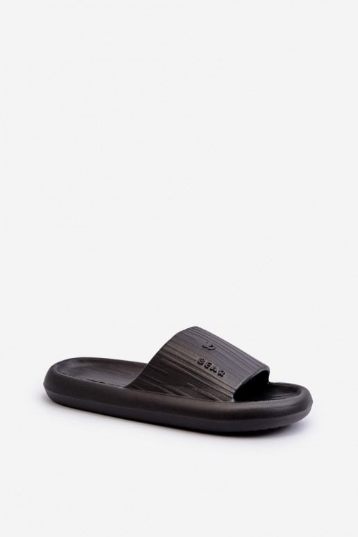 Women's Lightweight Black Foam Slides Fenicva