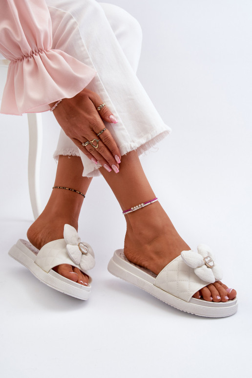 Women's Grey Sandals with Decoration on Low Platform Cedrella Women's Grey Sandals with Decoration on Low Platform Cedrella
