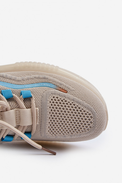 Buty Sportowe Męskie HI-POLY SYSTEM Big Star NN174452 Beżowe