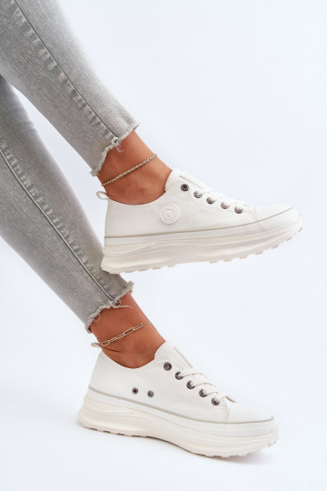 Women's sneakers with chunky sole Big Star NN274126 White 2