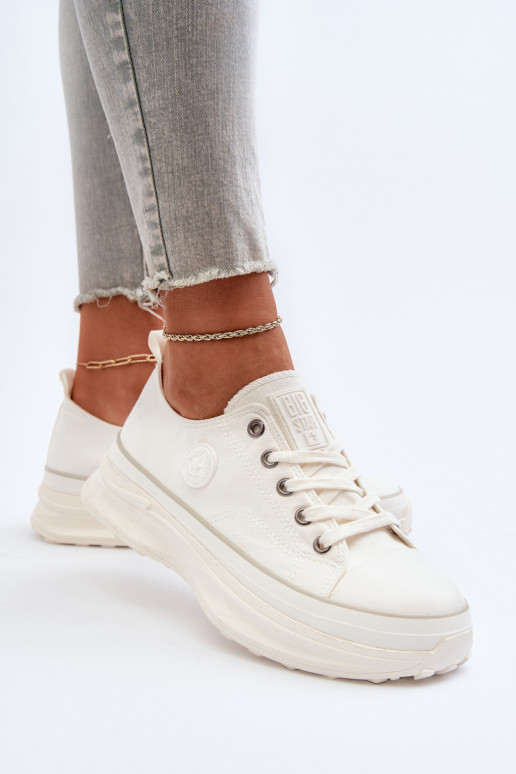 Women's sneakers with chunky sole Big Star NN274126 White