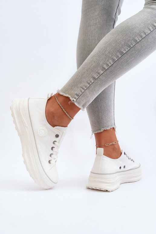 Women's sneakers with chunky sole Big Star NN274126 White