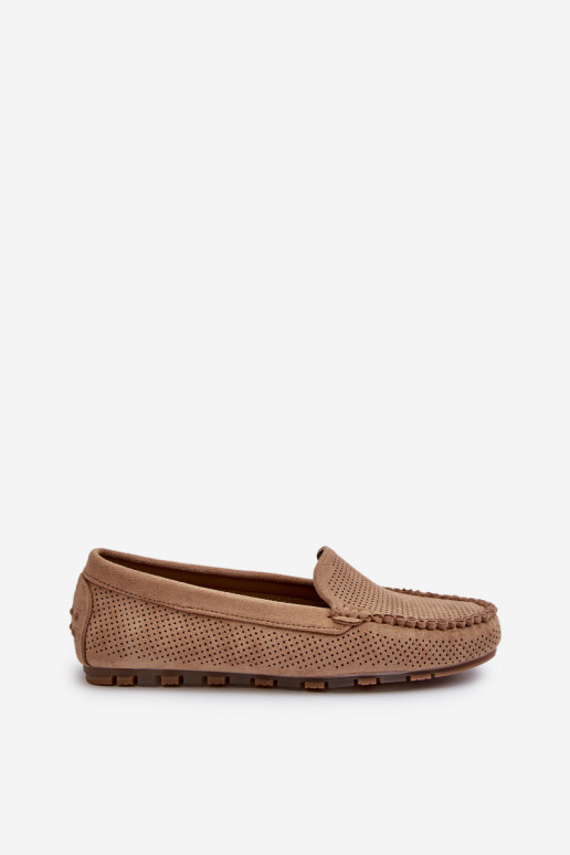 Women's Suede Moccasins Dark Beige Ranica