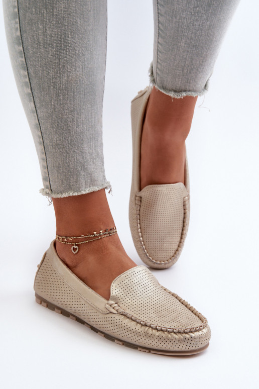Women's Gold Loafers Ranica Women's Gold Loafers Ranica