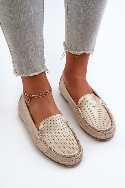 Women's Gold Loafers Ranica Women's Gold Loafers Ranica