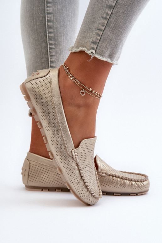 Women's Gold Loafers Ranica Women's Gold Loafers Ranica