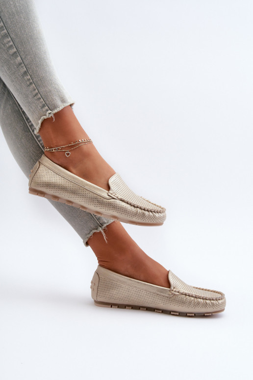 Women's Gold Loafers Ranica Women's Gold Loafers Ranica