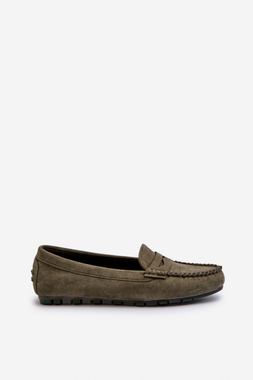 Women's Suede Moccasins Dark Beige Ranica
