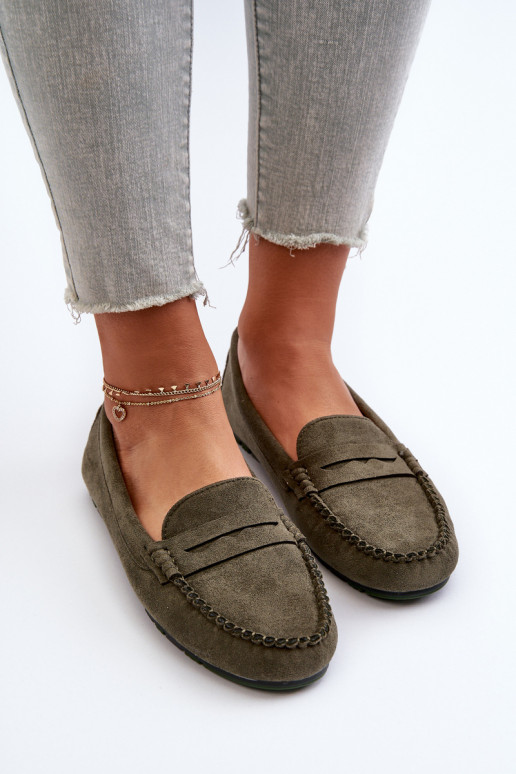 Women's Suede Moccasins Dark Beige Ranica