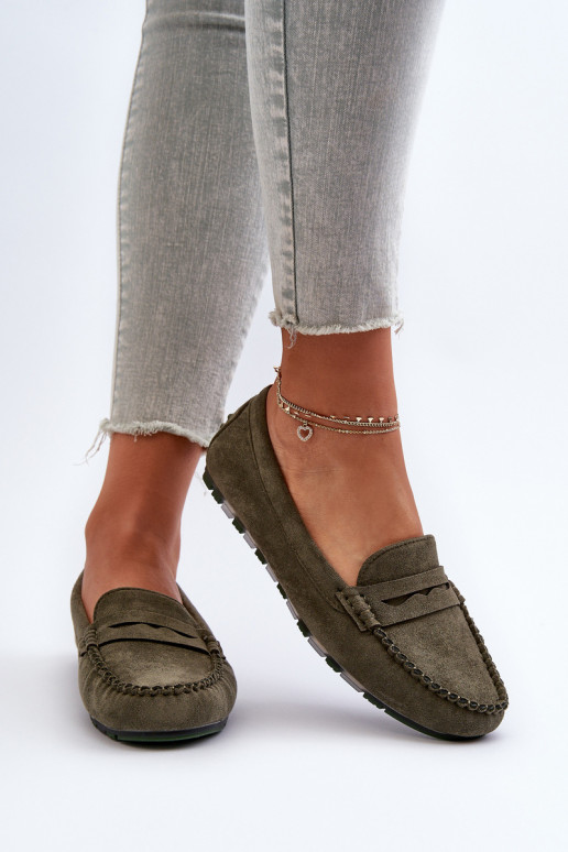 Women's Suede Moccasins Dark Beige Ranica