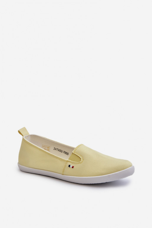 Tenisówki Trampki Slip-On Damskie Żółte Adrancia