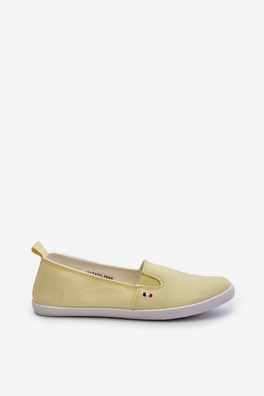 Tenisówki Trampki Slip-On Damskie Żółte Adrancia