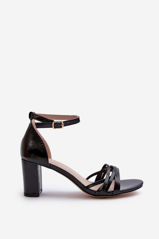 Black Sandals with Straps Enitia