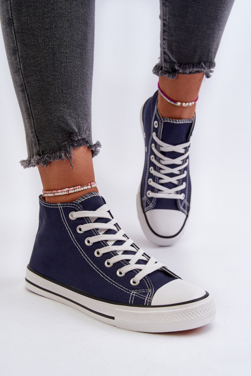 Navy Blue Women's Sneakers Socerio Navy Blue Women's Sneakers Socerio
