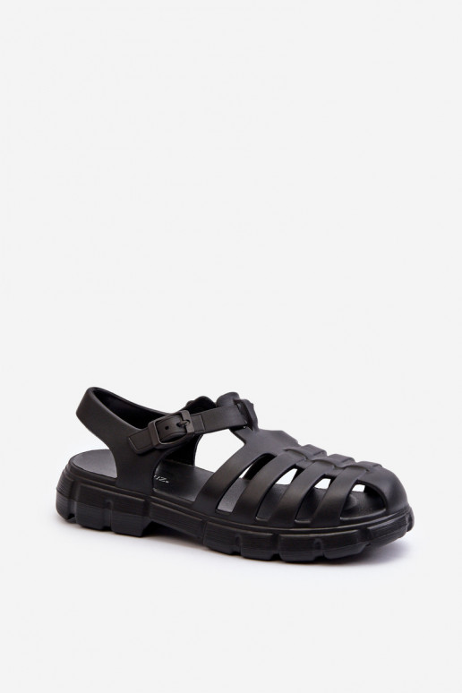Women's Foam Sandals Roman Black Gasaria Women's Foam Sandals Roman Black Gasaria