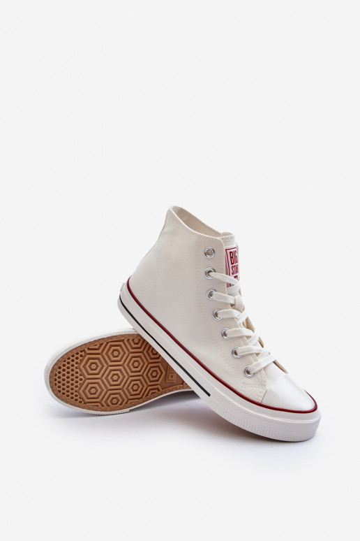 Wysokie Trampki Męskie Big Star NN174104 Białe