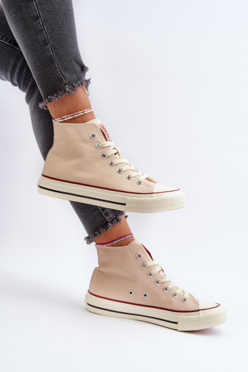 Women's High Top Sneakers Big Star NN274278 Beige 2