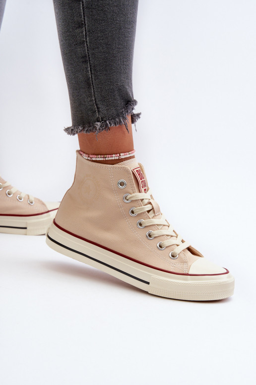 Women's High Top Sneakers Big Star NN274278 Beige Women's High Top Sneakers Big Star NN274278 Beige