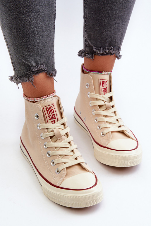 Women's High Top Sneakers Big Star NN274278 Beige Women's High Top Sneakers Big Star NN274278 Beige