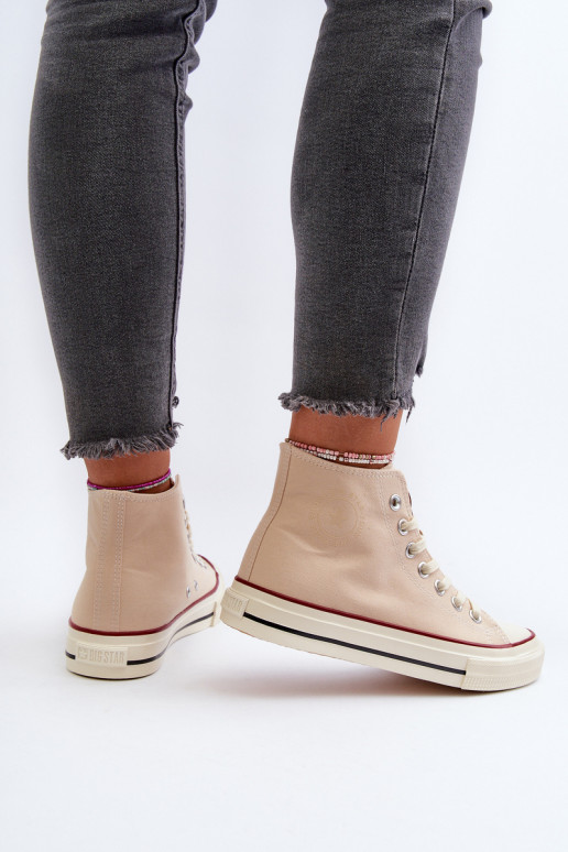 Women's High Top Sneakers Big Star NN274278 Beige Women's High Top Sneakers Big Star NN274278 Beige