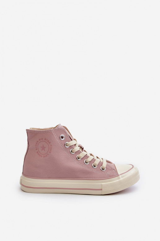 Women's High-Top Sneakers Big Star NN274277 Pink Women's High-Top Sneakers Big Star NN274277 Pink